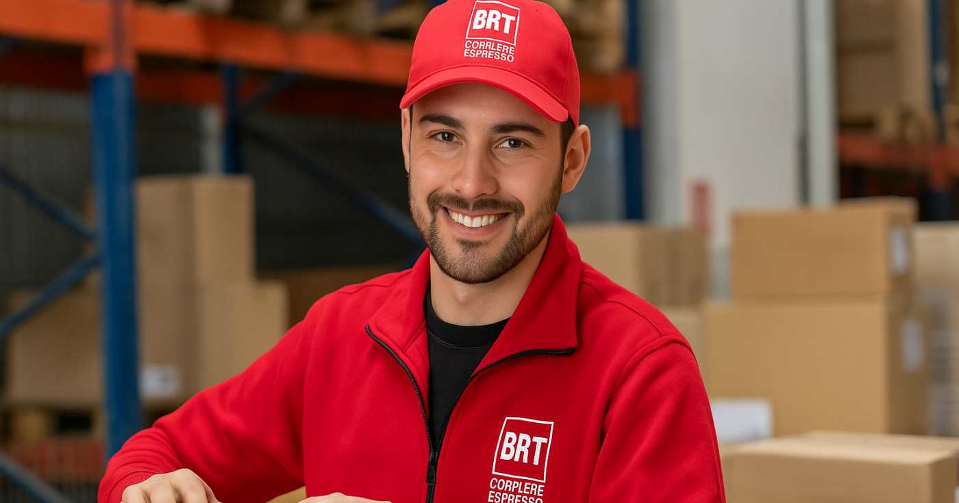 Un impiegato operativo di una filiale BRT (repertorio)