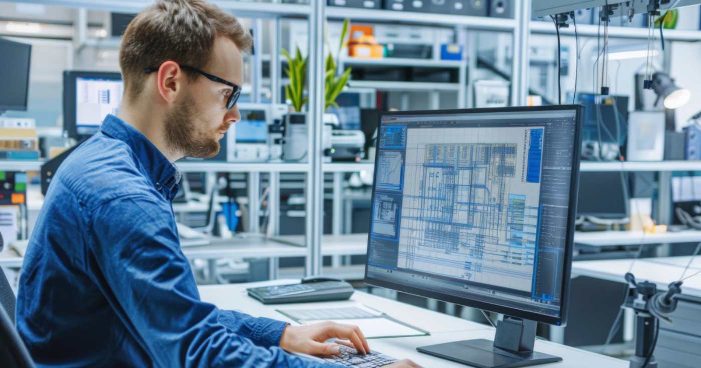 Un ingegnere informatico al lavoro (repertorio)