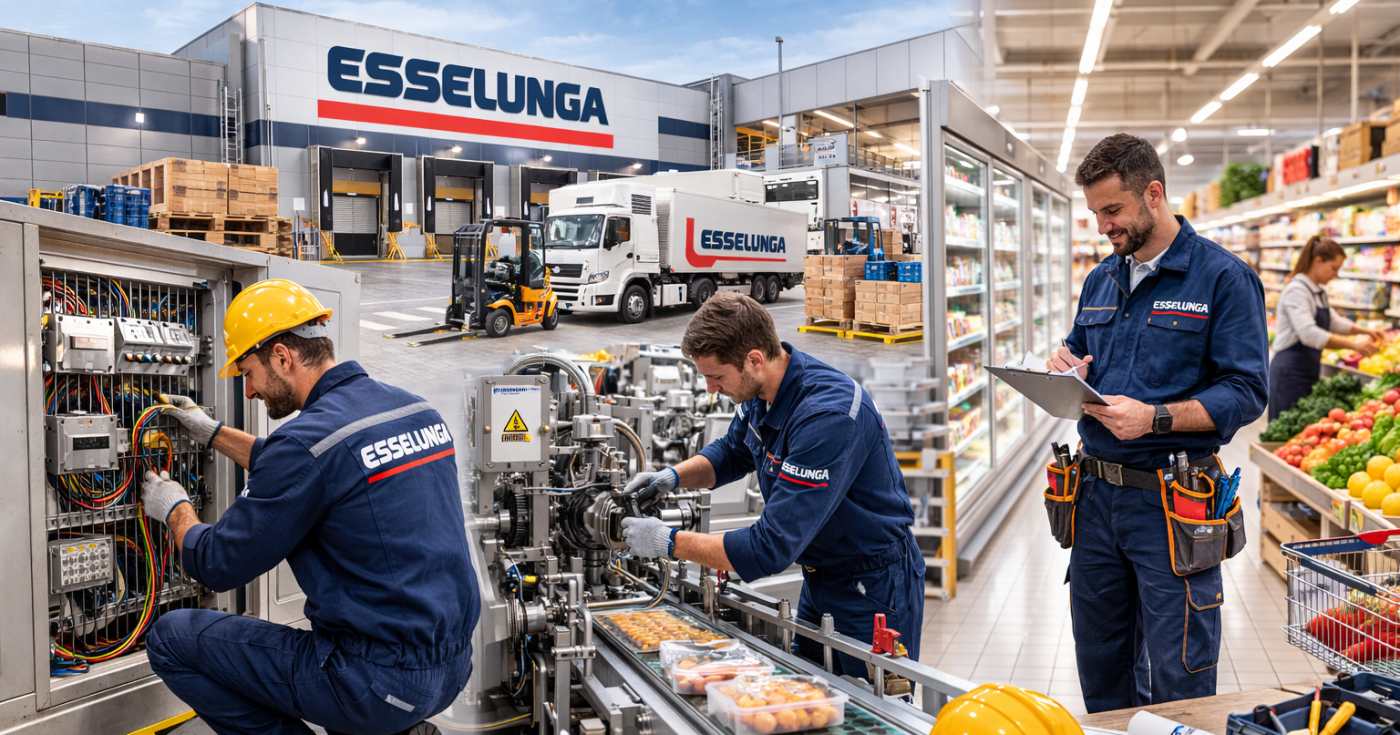 Tecnici manutentori Esselunga al lavoro (repertorio - AI generated)