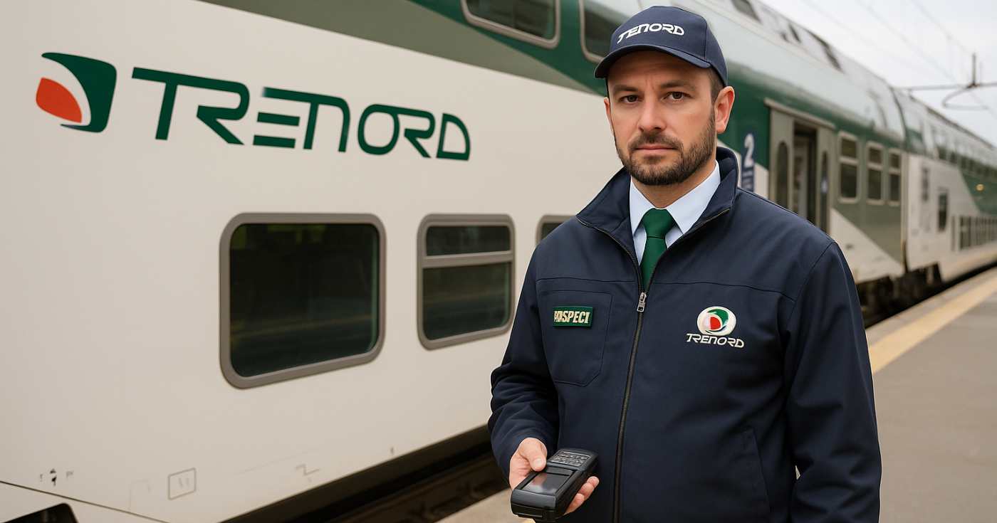 Un operatore di assistenza e controllo di Trenord (repertorio)