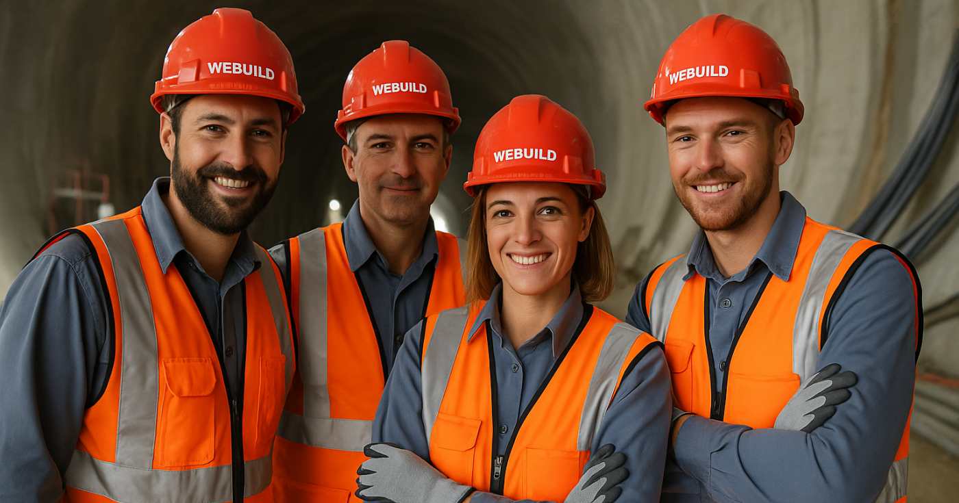 Un gruppo di tecnici Webuild (repertorio)